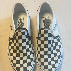 NWOT - Vans Black and White Checkerboard Slip-Ons
